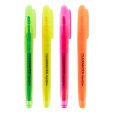 Classmates Highlighter Pens Assorted - Pack of 4